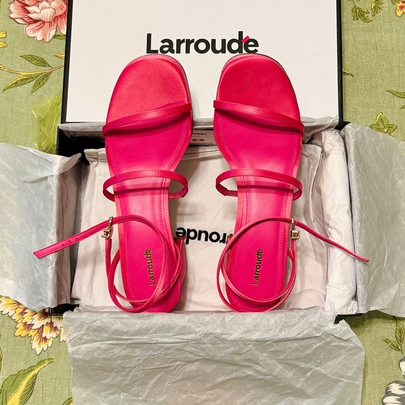 Larroude Pink Platform Gio Sandals - Picture 9 of 11